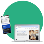 Know Analytics wordpress website case study, mobile and laptop display.